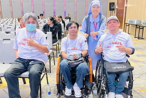 เหยื่อฯ ร่วมประชุมวิชาการสุขภาพแห่งชาติ ครั้งที่ 24  ณ โรงแรมแกรนด์ริชมอนด์ ถนนรัตนาธิเบศร์